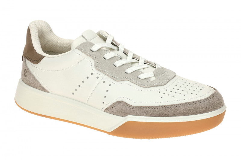 ecco Street Court Schuhe weiß taupe grau 539814