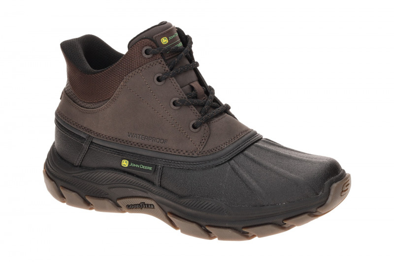 Skechers JOHN-DEERE Stiefelette schwarz Slip-Ins wasserdicht