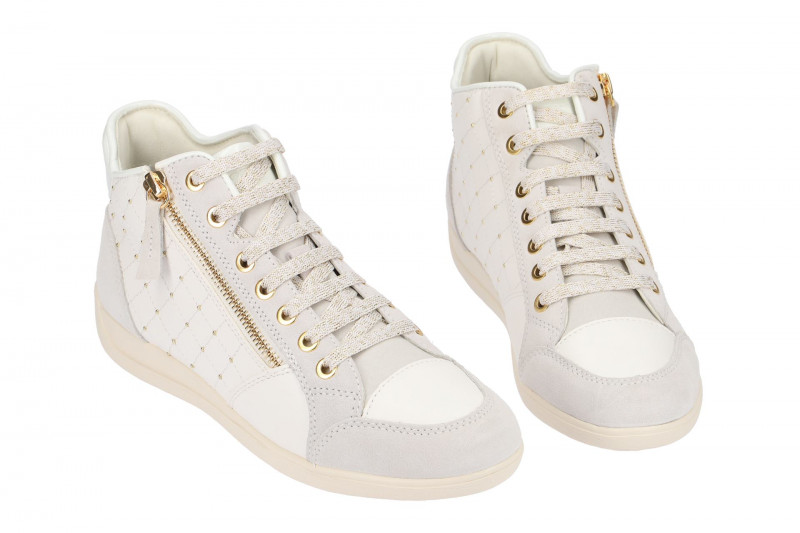 Geox Myria Schuhe weiß gold D6468C