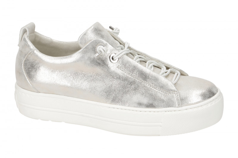 Paul Green Sneaker Plateau Schuhe silber grau metallic 5017