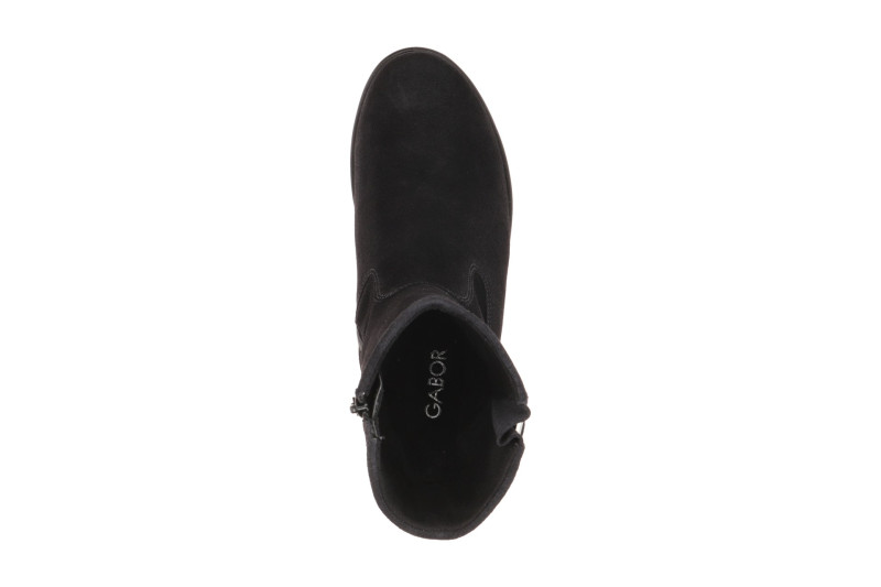 Gabor Keil Stiefelette blau Velour Schnalle 8005.02.002