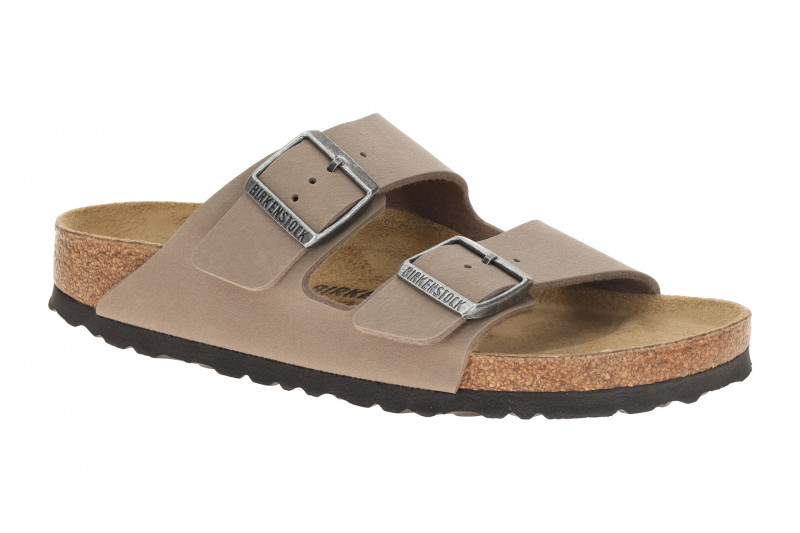 Birkenstock Arizona Pantolette taupe grau SCHMAL 1032070