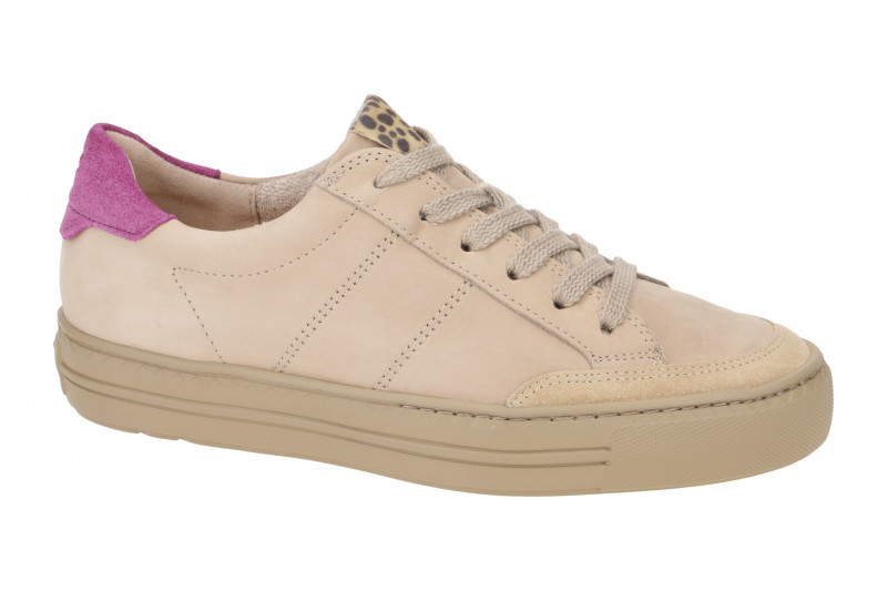 Paul Green Sneaker Schuhe beige lila Nubuck 5114