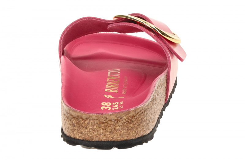 Birkenstock Madrid Big Buckle Pantolette pink Lack SCHMAL 1031844