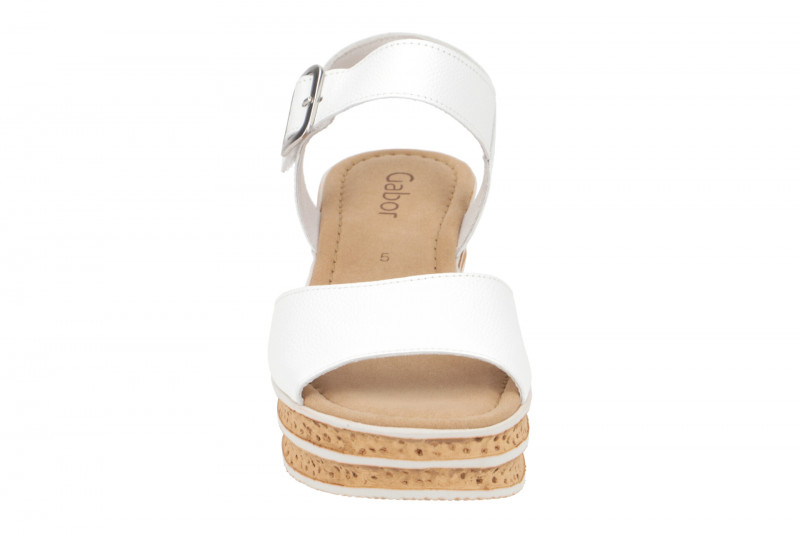Gabor Plateau Sandale weiß Glattleder 84.651.21