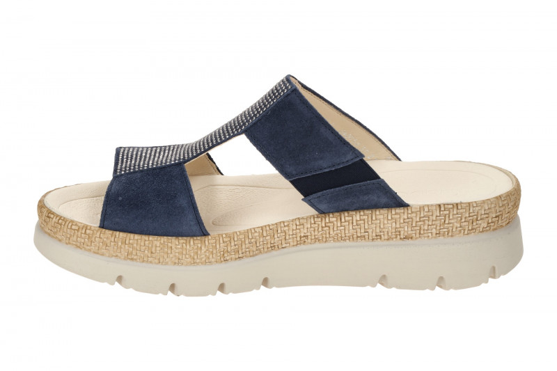 Gabor Glamour Pantoletten blau Glitzer 63.721.16