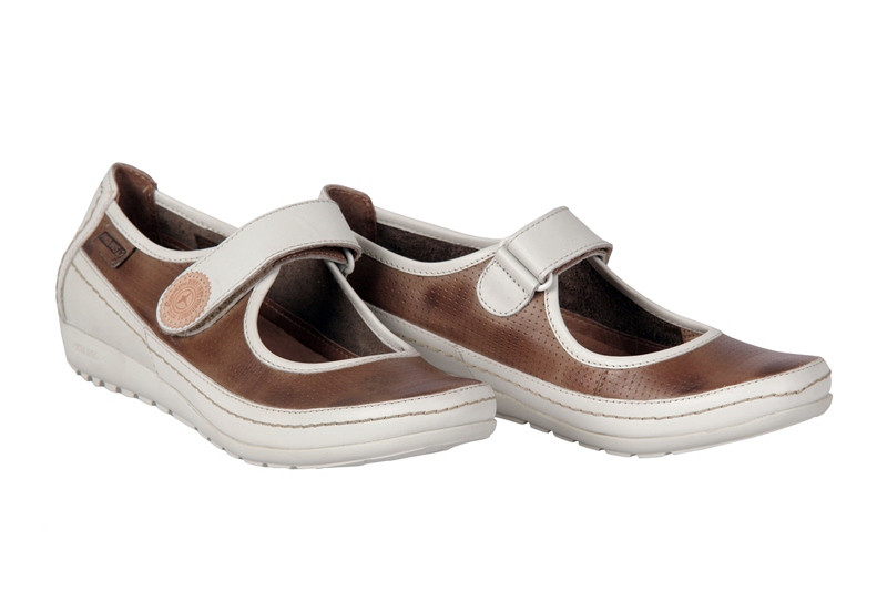 Pikolinos Lisboa Schuhe braun weiß Slipper 767-848LA