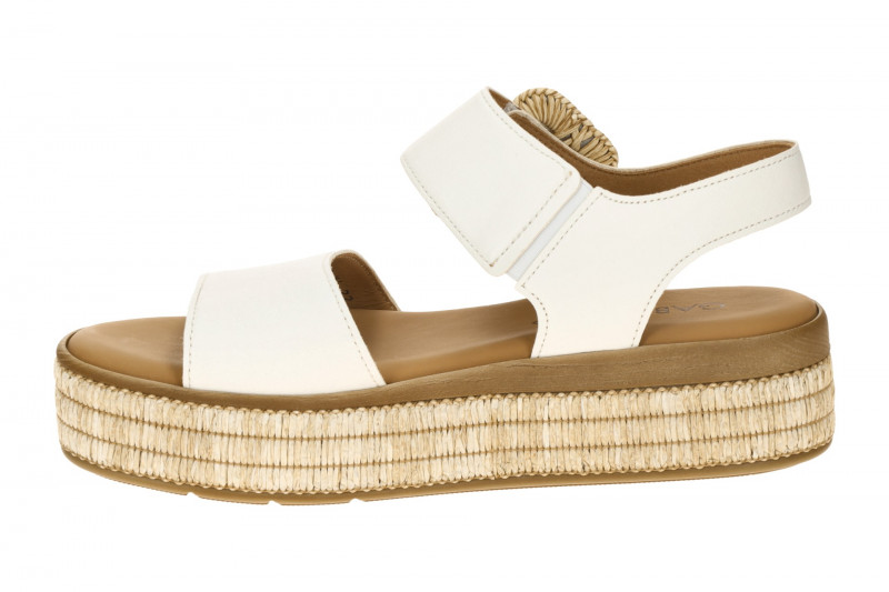 Gabor Plateau Sandale weiß Bast 84.562.20