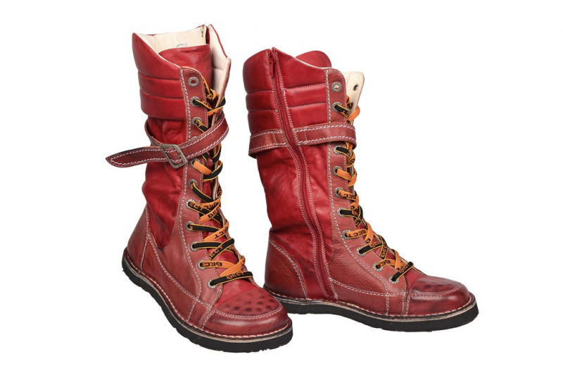 Eject SonySerap Stiefel in rot mit Lederfutter E-15628