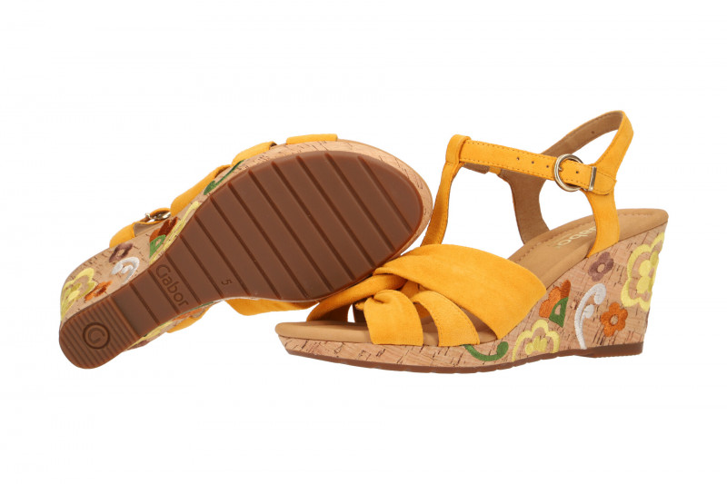 Gabor Keil Sandalen gelb Kork 22.828.22