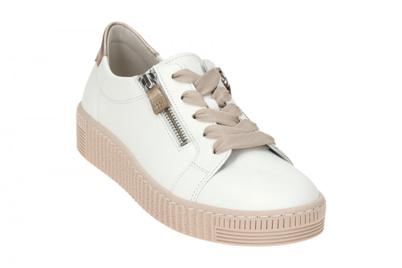 Gabor Schuhe weiß antikrosa Damen Sneakers 63.334.22