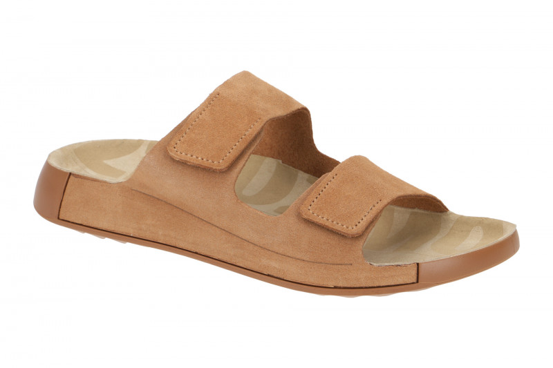 Ecco Cozmo Herren Pantolette braun cashmere Klett 500904