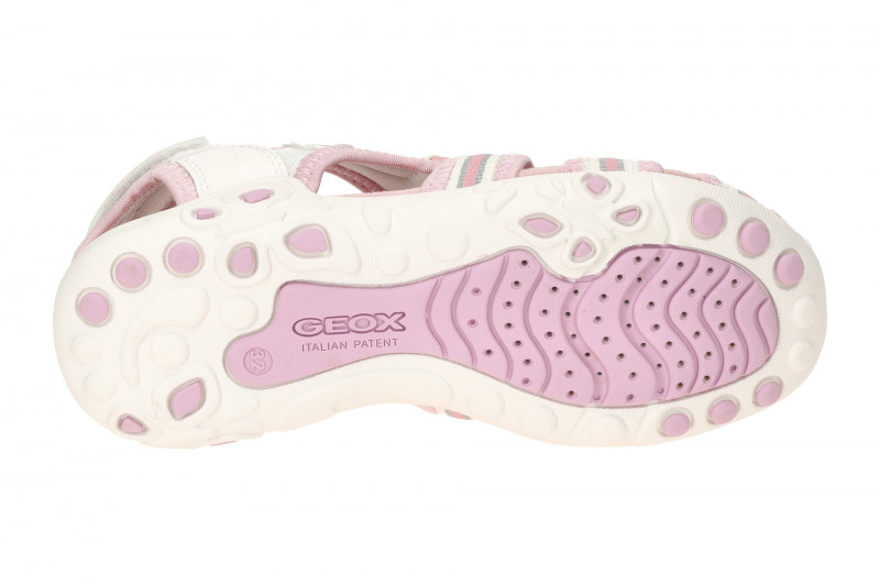Geox Whinberry Kinder Mädchen Sandale weiß rosa J35GRA