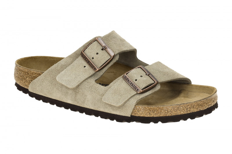 Birkenstock Arizona BS Pantolette grau taupe Normal Weit 51461