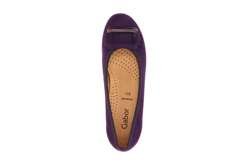 Gabor Schuhe Ballerina Slipper lila Samt 54.166.13