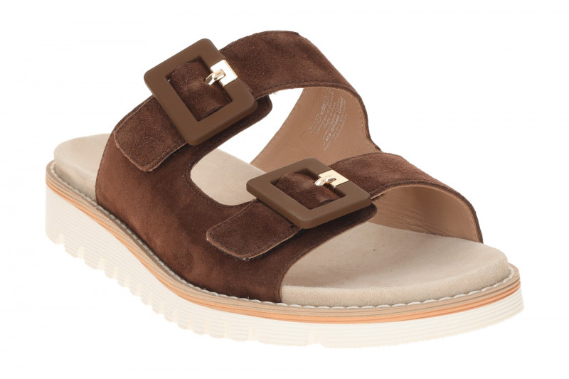 ara Kent Pantolette braun Klett Samt 12-28132