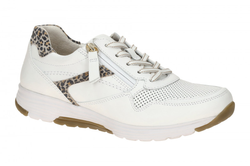 Gabor RollingSoft Schuhe weiß Glattleder LEO 86.978.25