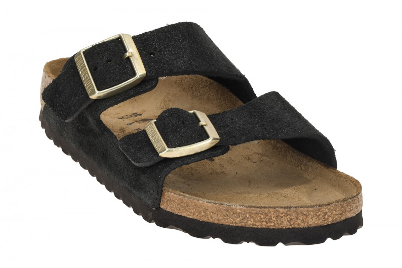 Birkenstock Arizona BS Pantolette schwarz Glitzer SCHMAL 1030312
