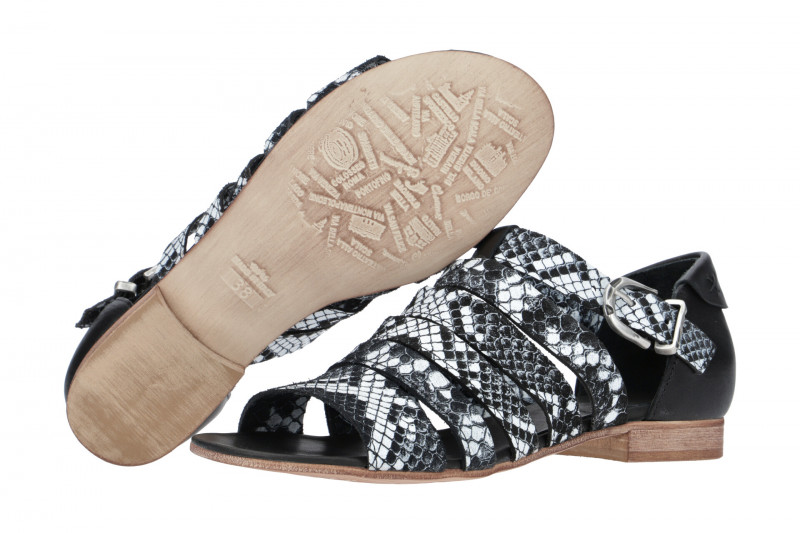 Charme Sandalette schwarz weiß 0703
