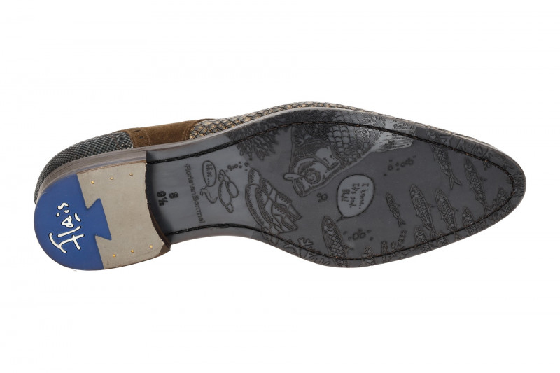 Floris van Bommel De Stapper Schuhe braun Schlange 30361