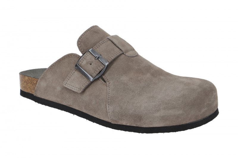 Think Wolfi Pantolette grau Velour Herren Clogs