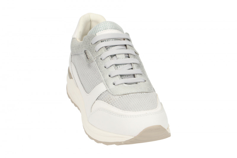Geox Airell Sneaker Schuhe weiß silber D642SC