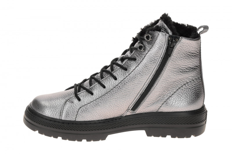 Paul Green Winter Stiefel grau silber metallic Warmfutter 5287