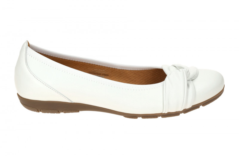 Gabor Ballerina weiß Leder Schlaufe 04.165.21