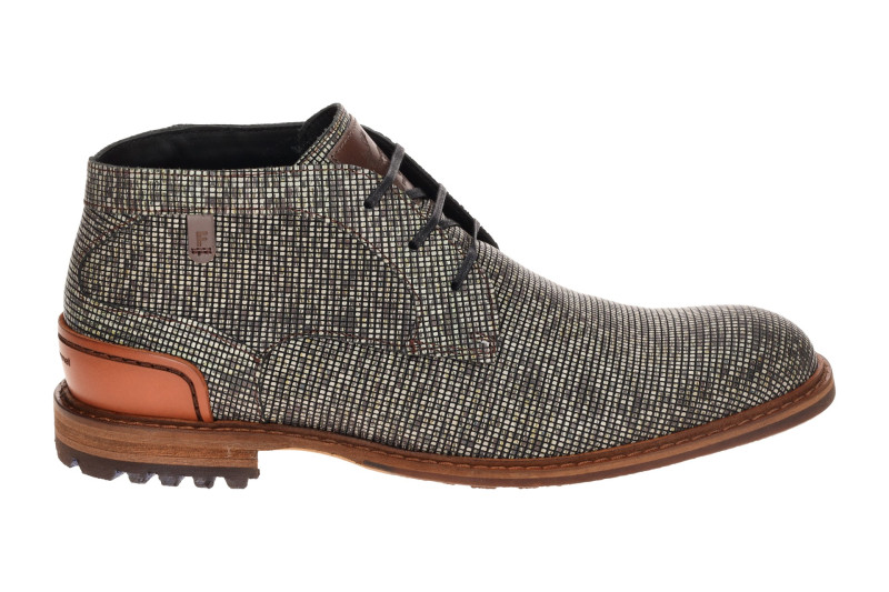 Floris van Bommel Crepi Schuhe taupe braun Kästchen 50159