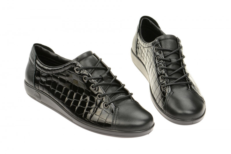 Ecco Soft 2.0 schwarz Leder mix 20650353859