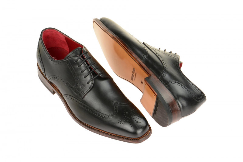Gordon Bros Schuhe Havret schwarz Rahmengenäht 2466-A