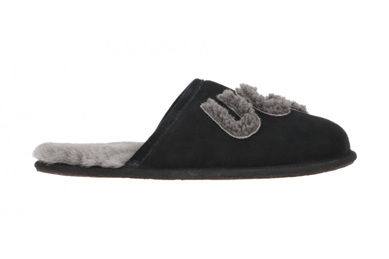 UGG SCUFF LOGO SHEEPSKIN Hausschuhe schwarz 1123773