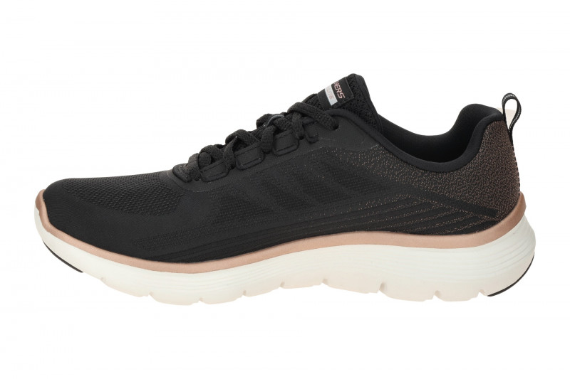 Skechers Flex Appeal Schuhe Sneaker schwarz rose gold 150217