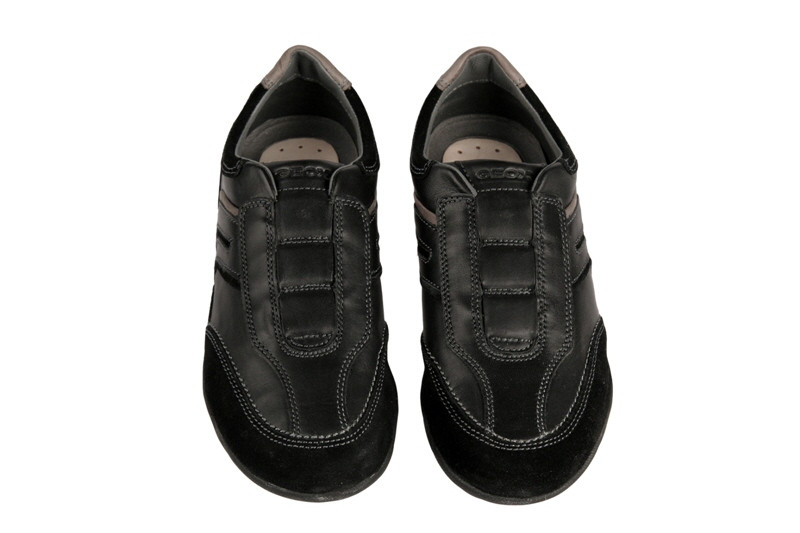 Geox Pietro N Schuhe schwarz grau Slipper