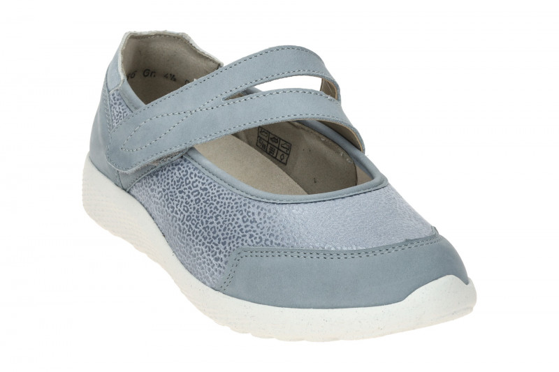 Waldläufer Ira Mary-Jane Schuhe blau sky OrthoTritt M-Weite 815M31
