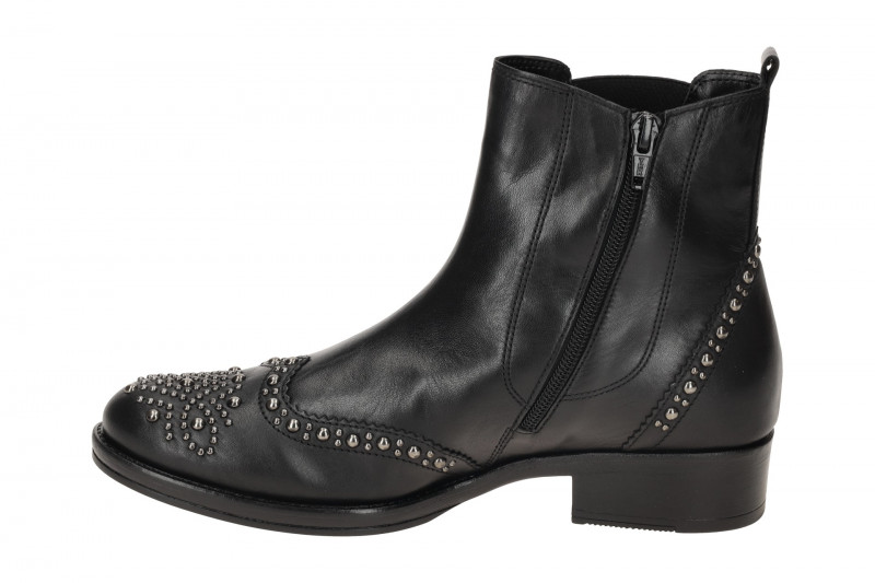 Gabor Chelsea Stiefelette schwarz Nieten 51.606.27