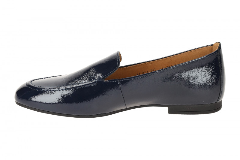 Gabor Schuhe Slipper blau Lack Mokassin 45.214.96