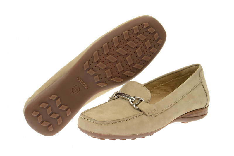 Geox Euro Slipper Mokassin beige D4245A