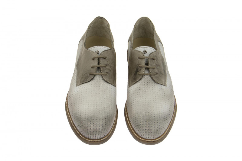 Bello Schuhe weiß grau Piquet HE176