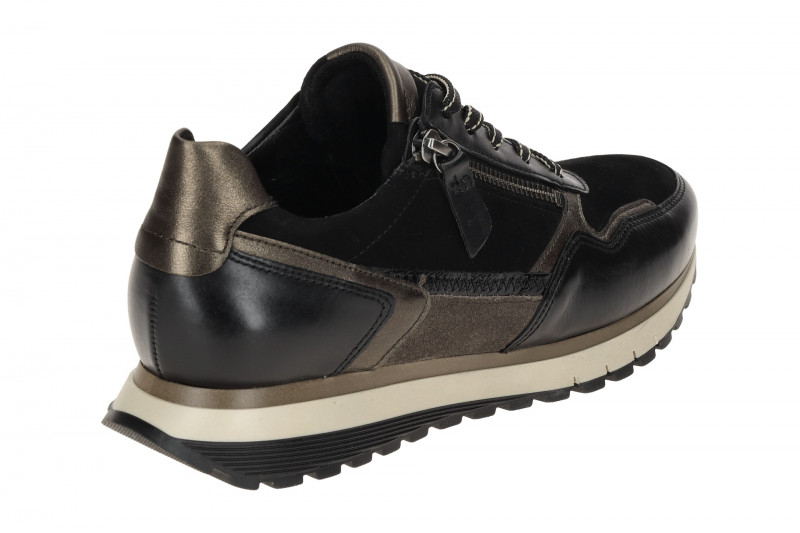 Gabor comfort Sneaker Schuhe schwarz grau met. H-Weite 76.378.37
