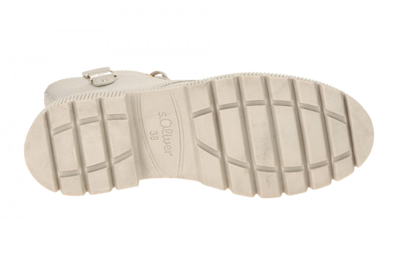 s.Oliver Stiefeletten Damen weiß offwhite Boots dünn gefüttert 5-25262