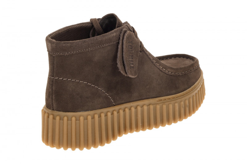 Clarks Torhill Moss Schuhe Mokassin dunkelbraun Velour 26185345