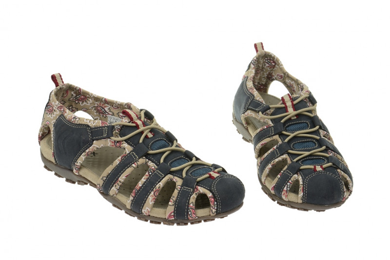 Geox Sand.Strel - Damen Sandale - navy dunkelblau - D1125A