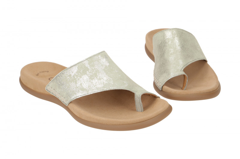 Gabor Pantolette mint grün metallic Zehentrenner 23.700.63