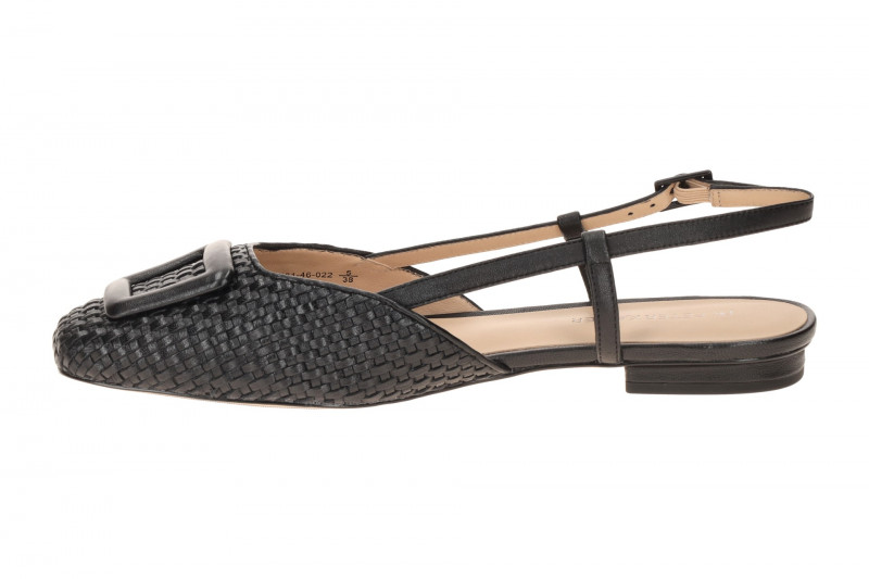 Peter Kaiser Sling Pumps schwarz Flecht 79481