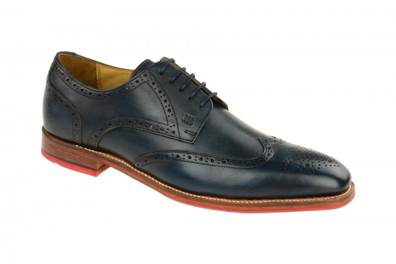Gordon &amp; Bros Milan Schuhe blau Rahmengenäht 4371-I