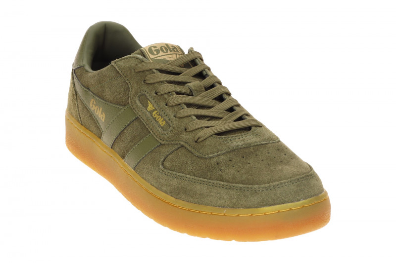 Gola Schuhe Hawk Sneakers grün khaki Suede CMB571