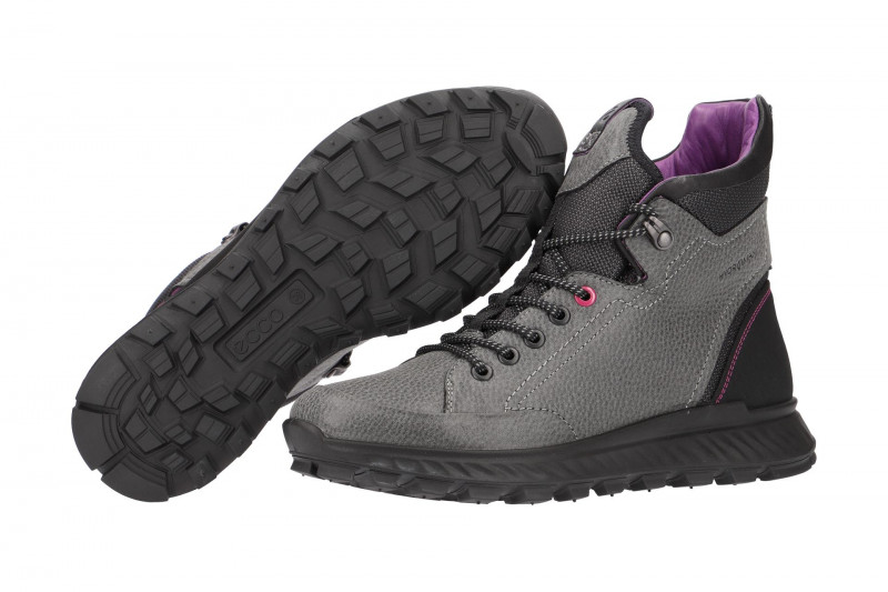 Ecco ExoStrike Damen Stiefel schwarz grau