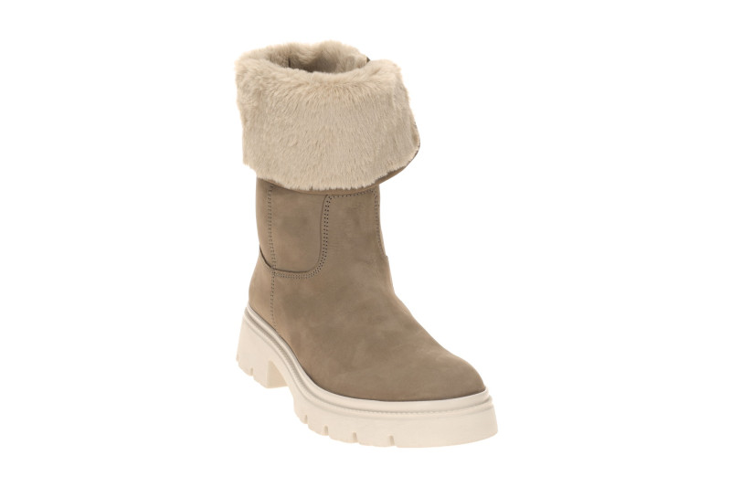 Gabor Stiefel grau fango Fellkragen gekrempelt 8021.04.005