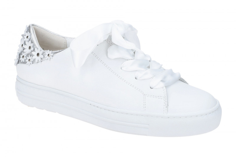 Paul Green Sneaker Schuhe weiß silber Blüten 5260